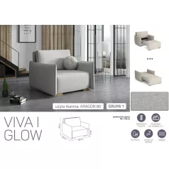 VIVA Glow I. előre nyíló fotel Aragon 80 színben