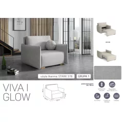 VIVA Glow I. előre nyíló fotel Stark 378 színben