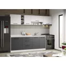 Lorand szürke-fehér konyhabútor - 17 - 260 cm