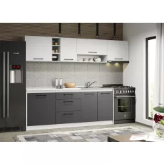 Lorand szürke-fehér konyhabútor - 17 - 260 cm