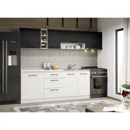 Fehér konyha Ferrara Lotus - 10 - 260 cm