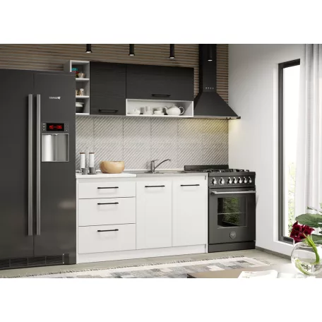 Fehér konyha ferrara Lotus - 02 - 143,2 cm