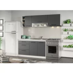 Maia szürke konyhabútor - 08 - 200 cm