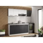 Lorand szürke-fehér konyhabútor - 04 - 163,2 cm