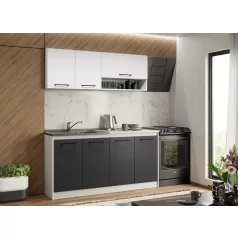 Lorand szürke-fehér konyhabútor - 04 - 163,2 cm