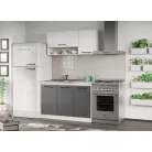 Lorand szürke-fehér konyhabútor - 02 - 123,2 cm