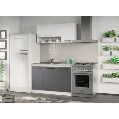 Lorand szürke-fehér konyhabútor - 02 - 123,2 cm