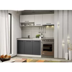 Lorand szürke-fehér konyhabútor - 06 - 180 cm