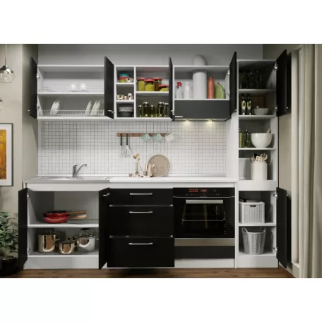 Lorand szürke-fehér konyhabútor - 14 - 243,2 cm