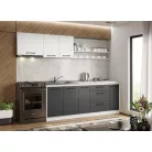 Lorand szürke-fehér konyhabútor - 18 - 260 cm