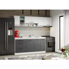 Lorand szürke-fehér konyhabútor - 13 - 230 cm