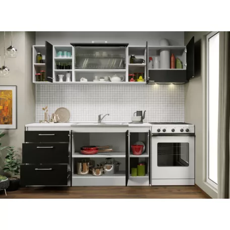 Lorand szürke-fehér konyhabútor - 13 - 230 cm