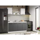 Lorand szürke-fehér konyhabútor - 05 - 163,2 cm