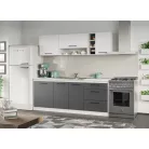Lorand szürke-fehér konyhabútor - 09 - 203,2 cm