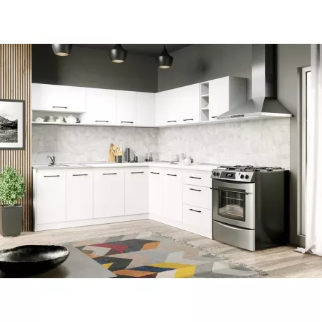 Alaszka fehér konyha - 37 - 231,6/211,6 cm