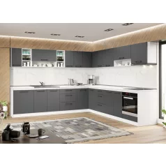 Maia szürke konyhabútor - 33 - 301,6/301,6 cm