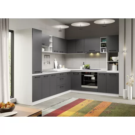 Maia szürke konyhabútor - 25 - 280/230 cm