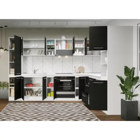 Maia szürke konyhabútor - 38 - 310/200 cm