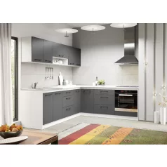 Maia szürke konyhabútor - 41 - 241,6/221,6 cm