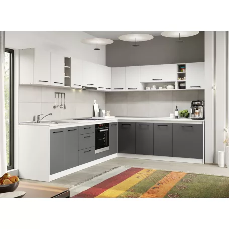 Lorand szürke-fehér konyhabútor - 30 - 301,6/241,6 cm