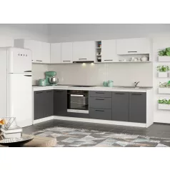 Lorand szürke-fehér konyhabútor - 32 - 141,6/301,6 cm