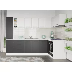 Lorand szürke-fehér konyhabútor - 23 - 280/161,6 cm