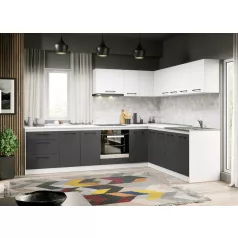 Lorand szürke-fehér konyhabútor - 26 - 301,6/211,6 cm