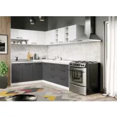 Lorand szürke-fehér konyhabútor - 24 - 181,6/221,6 cm