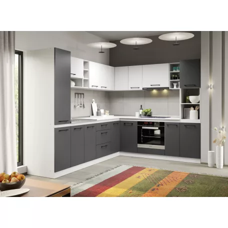 Lorand szürke-fehér konyhabútor - 25 - 280/230 cm