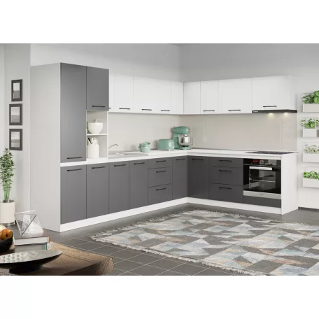 Lorand szürke-fehér konyhabútor - 36 - 320/221,6 cm