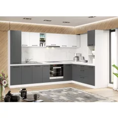 Lorand szürke-fehér konyhabútor - 38 - 310/200 cm