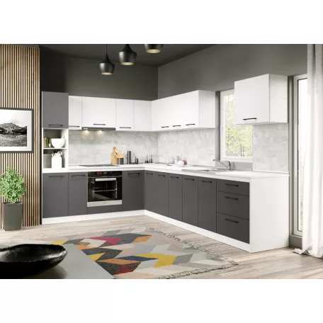 Lorand szürke-fehér konyhabútor - 40 - 230/321,6 cm