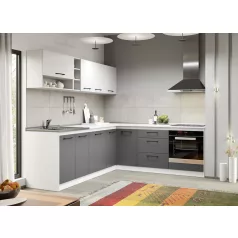 Lorand szürke-fehér konyhabútor - 27 - 241,6/221,6 cm