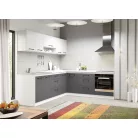 Lorand szürke-fehér konyhabútor - 41 - 241,6/221,6 cm