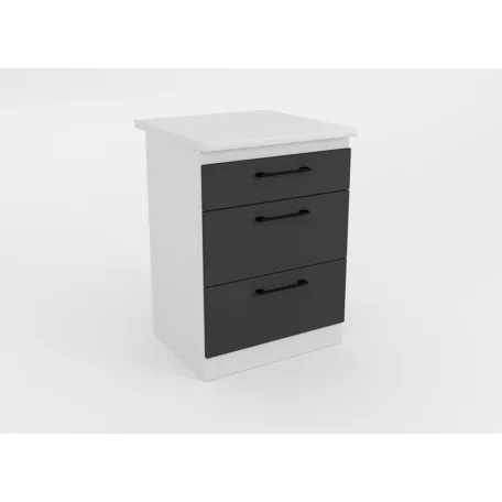 Lorand szürke-fehér konyhabútor - 41 - 241,6/221,6 cm