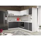 Lorand szürke-fehér konyhabútor - 28 - 181,6/261,6 cm