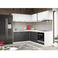 Lorand szürke-fehér konyhabútor - 31 - 181,6/221,6 cm