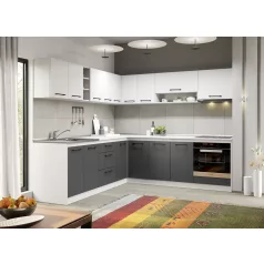 Lorand szürke-fehér konyhabútor - 29 - 241,6/241,6 cm