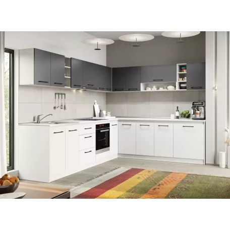 Arthur fehér és szürke konyhabútor - 30 - 301,6/241,6 cm