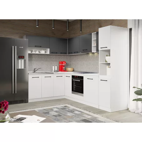 Arthur fehér és szürke konyhabútor - 28 - 181,6/261,6 cm