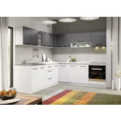 Arthur fehér és szürke konyhabútor - 29 - 241,6/241,6 cm