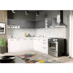 Arthur fehér és szürke konyhabútor - 37 - 231,6/211,6 cm