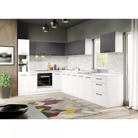 Arthur fehér és szürke konyhabútor - 40 - 230/321,6 cm