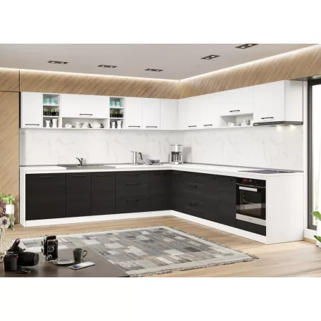 Ferrara konyha Luna fehérrel - 33 - 301,6/301,6 cm