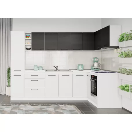 Fehér konyha ferrara Lotus - 23 - 280/161,6 cm