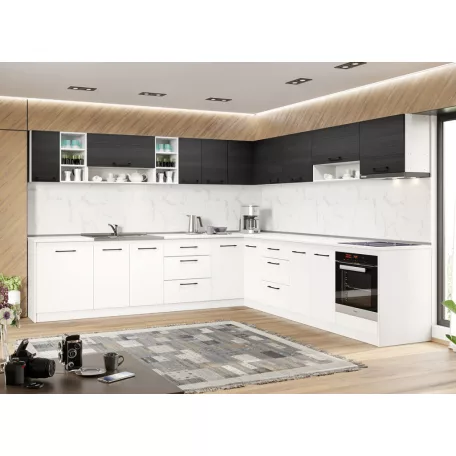 Fehér konyha ferrara Lotus - 33 - 301,6/301,6 cm