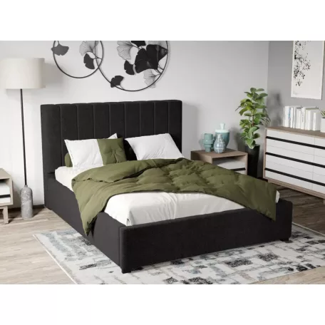 Kárpitozott ágy fix, lécezett ágyráccsal 90x200 cm, Eden 21