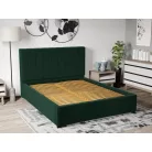 Kárpitozott ágy fix, lécezett ágyráccsal 90x200 cm, Riviera 38