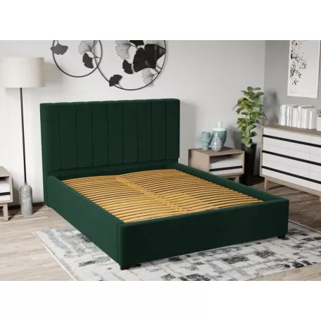 Kárpitozott ágy fix, lécezett ágyráccsal 90x200 cm, Riviera 38