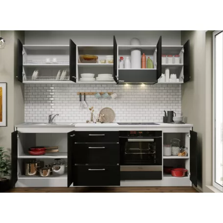 Konyha Noir - 19 - 243,2 cm